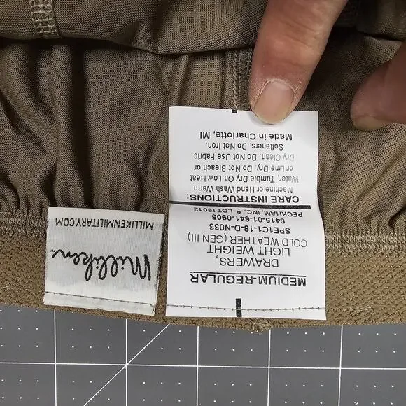 USGI Gen 3 Cold Weather Base Layer Set Medium Regular New NWT Peckham Top Bottom - Picture 6 of 6